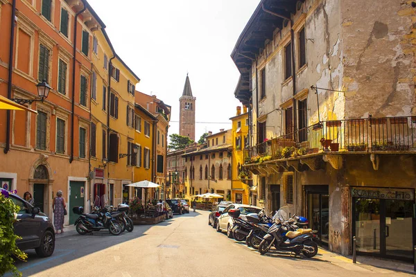 Verona Italia Junio 2018 Campanario Iglesia Santa Anastasia Verona — Foto de Stock