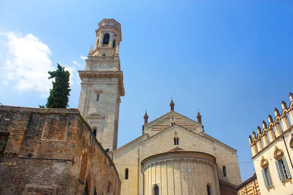 Verona Italia Iunie 2018 Turnul Clopotului Din Catedrala Verona Santa — Fotografie, imagine de stoc
