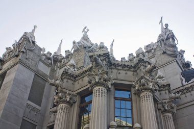 Kiev, Ukrayna - 1 Ağustos 2018: Chimeras evle en özgün mimar Vladislav Gorodetsky Kiev oluşturulmasıdır