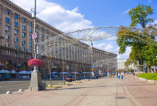 Kiev Ucrânia Agosto 2018 Khreshchatyk Street Rua Principal Kiev Ucrânia — Fotografia de Stock