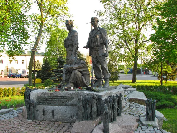 Kiev Ucrânia Agosto 2018 Monumento Aos Soldados Guerra Afeganistão Kiev — Fotografia de Stock