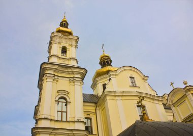 Vinnitsa, Ukrayna - 4 Ağustos 2018: Kutsal başkalaşım katedralde Vinnitsa