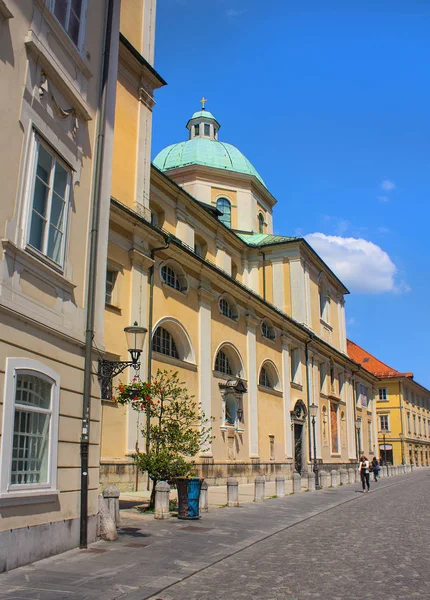 Slovenië Ljubljana Juni 2018 Ljubljana Nicholas Church Ljubljana — Stockfoto