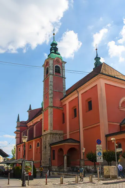 Slovenië Ljubljana Juni 2018 Franciscaner Kerk Van Annunciatie Ljubljana Het — Stockfoto