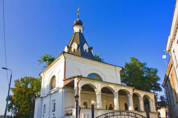 Kiev Ukrajna 2018 Augusztus Harangtorony Templom Szent Miklós Pokrovskaya Street — Stock Fotó