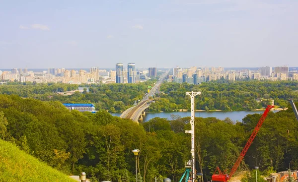 Kyiv Ukraine September 2018 Panorama Kyiv Pechersk District Pechersk Lavra — Stock Photo, Image