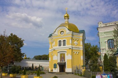 Kiev, Ukrayna - 4 Eylül 2018: Tapınak Kiev Radonezhsky Rev. Sergius onuruna