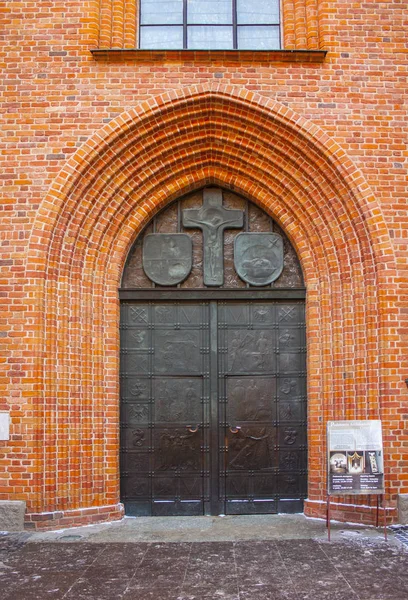 Varsavia Polonia Febbraio 2018 Porta Della Cattedrale San Giovanni Nel — Foto Stock