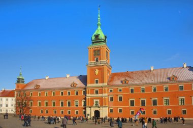Varşova, Polonya - 24 Şubat 2018: Royal Castle Varşova eski kentte