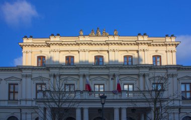 Varşova, Polonya - 24 Şubat 2018: Palace Kazanowskich Varşova