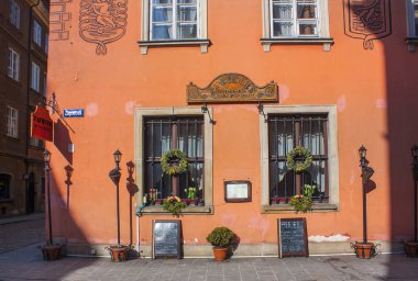 Varşova, Polonya - 24 Şubat 2018: Restoran Varşova oteli
