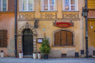 Varşova, Polonya - 24 Şubat 2018: Restoran Varşova oteli