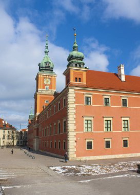 Varşova, Polonya - 24 Şubat 2018: Royal Castle Varşova eski kentte