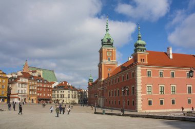 Varşova, Polonya - 24 Şubat 2018: Royal Castle Varşova eski kentte