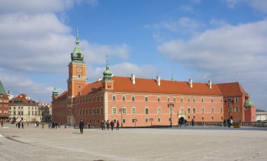 Varşova, Polonya - 24 Şubat 2018: Royal Castle Varşova eski kentte
