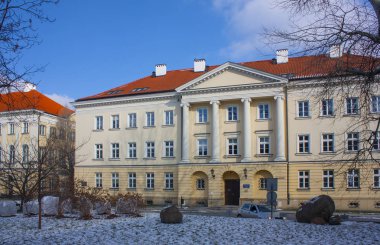 Warsaw, Polonya - 24 Şubat 2018: Varşova Üniversitesi, eğitim binaları