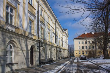 Warsaw, Polonya - 24 Şubat 2018: Varşova Üniversitesi, eğitim binaları