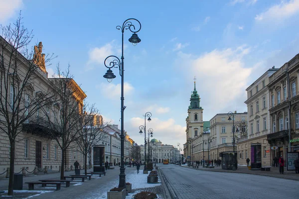 Warszawa Lutego 2018 Kościół Świętego Krzyża Warszawie — Zdjęcie stockowe