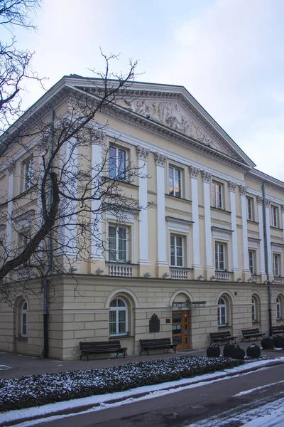 Varsóvia Polônia Fevereiro 2018 Edifícios Educacionais Universidade Varsóvia — Fotografia de Stock