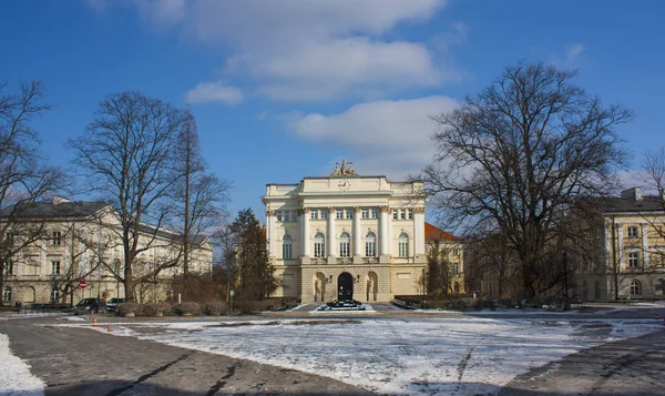 Varsovie Pologne Février 2018 Bâtiment Collegium Novum Connu Sous Nom — Photo