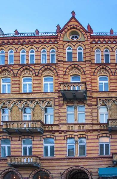 Warschau Polen Februar 2018 Fragment Eines Schönen Hauses Der Altstadt — Stockfoto
