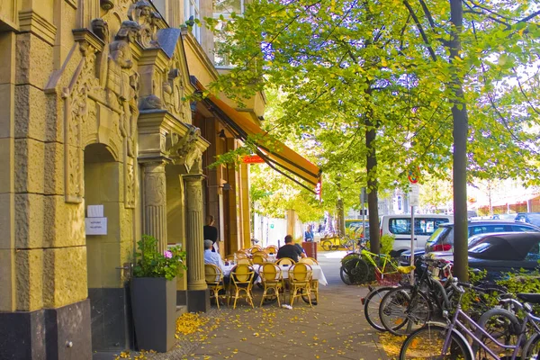 Berlin Deutschland September 2018 Straßencafé Der Altstadt Berlin — Stockfoto