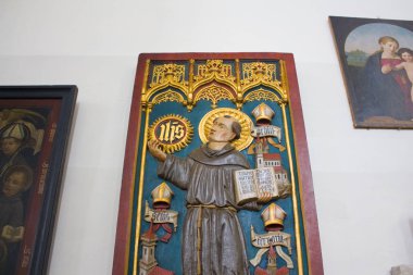 Berlin, Almanya - 25 Eylül 2018: Azize Mary Kilisesi de Berlin iç