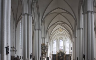 Berlin, Almanya - 25 Eylül 2018: Azize Mary Kilisesi de Berlin iç