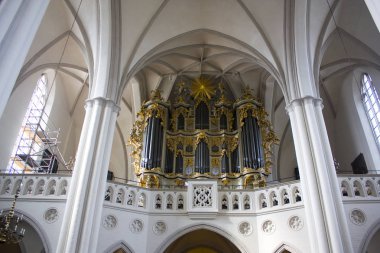 Berlin, Almanya - 25 Eylül 2018: Azize Mary Kilisesi de Berlin Organ