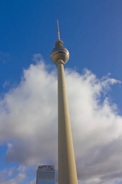 Βερολίνο Γερμανία Σεπτεμβρίου 2018 Πύργος Τηλεόρασης Fersehturm Στο Βερολίνο — Φωτογραφία Αρχείου
