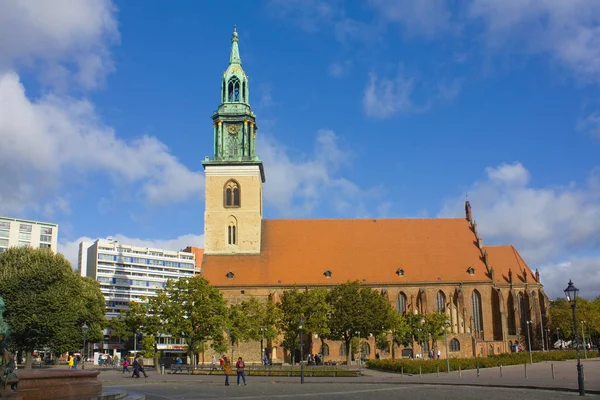 Berlín Německo Září 2018 Kostel Navštívení Panny Marie Berlíně — Stock fotografie