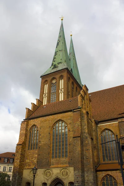 Berlín Německo Září 2018 Kostel Svatého Mikuláše Nebo Nikolaikirche Berlíně — Stock fotografie