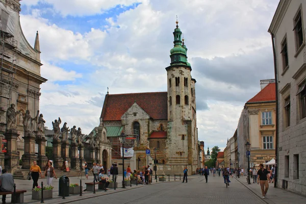 Krakov Polsko Června 2016 Kostel Svatého Ondřeje Krakově — Stock fotografie