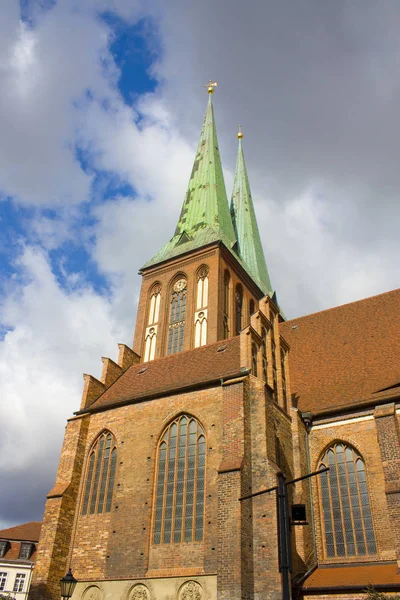 Berlin Germany September 2018 Nicholas Church Nikolaikirche Berlin — Stock Photo, Image