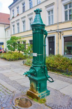 Berlin, Almanya - 25 Eylül ile 2018: Berlin eski şehrin Gotik çirkin yaratık ile genel Çeşme