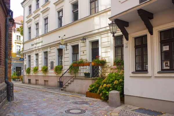 Berlin Germany September 2018 Architecture Nikolai Quarter Nikolaiviertel Berlin — Stock Photo, Image