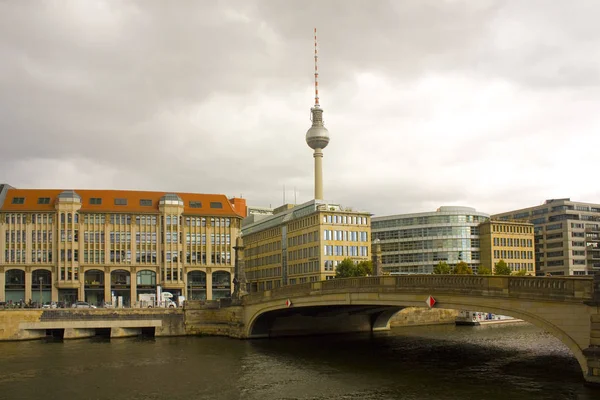 Berlín Alemania Septiembre 2018 Paisaje Urbano Con Torre Televisión Berlín — Foto de Stock