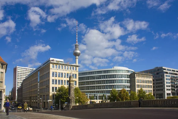 Berlim Alemanha Setembro 2018 Cityscape Com Torre Berlim — Fotografia de Stock