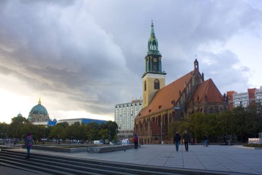 Berlin, Almanya - 25 Eylül 2018: Meryem Ana Kilisesi de Berlin