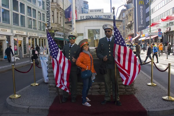 Berlin Germany September 2018 Former Border Cross Checkpoint Charlie Berlin — Stock Photo, Image