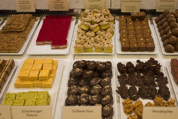 Berlin Duitsland September 2018 Handgemaakte Chocolade Snoep Beroemde Suikergoed Berlijn — Stockfoto