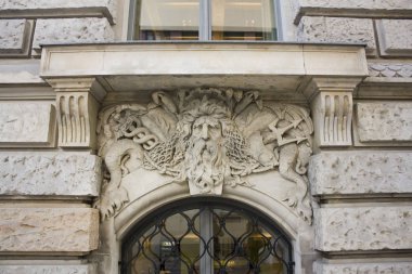 Berlin, Almanya - 26 Eylül 2018: eski şehir olan Berlin'de binanın mimari ayrıntılar