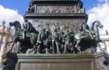 Berlin, Almanya - 25 Eylül 2018: Frederick Berlin (Prusya kralı Frederick II) büyük anıt parçası