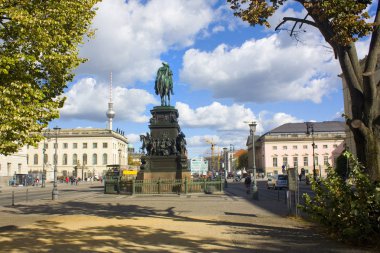Berlin, Almanya - 25 Eylül, 2018:Monument Frederick Berlin'de büyük (Prusya kralı Frederick II) için