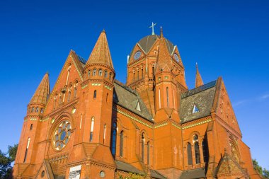 Berlin, Almanya - 25 Eylül 2018: Protestan Kilisesi Kutsal Haç Berlin