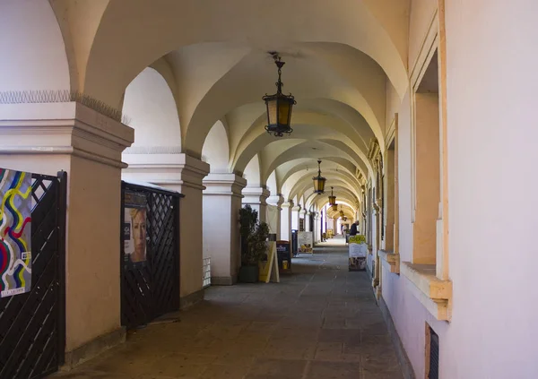 Zamosc Poland October 2018 Historical Arcade Great Market Square Zamosc — Stock Photo, Image