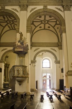 Zamosc, Polonya - 16 Ekim 2018: İç diriliş ve St. Thomas Zamosc Havari katedral