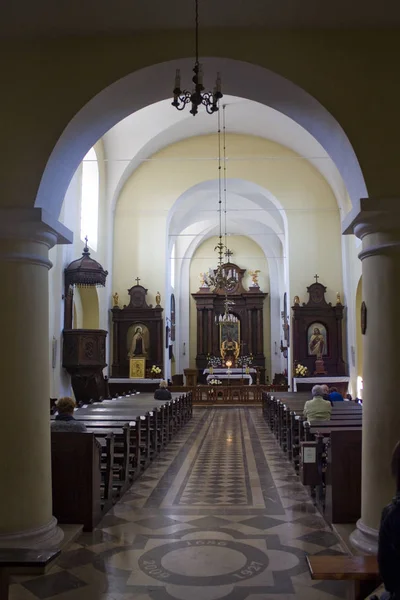 Zamość Października 2018 Wnętrze Kościół Katarzyny Zamość — Zdjęcie stockowe