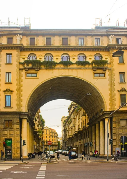 Italia Milán Noviembre 2018 Fachada Del Edificio Barrio Porta Venezia — Foto de Stock
