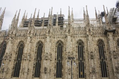 İtalya, Milano - 1 Kasım 2018: Milano Milan Katedrali (Duomo di Milano)